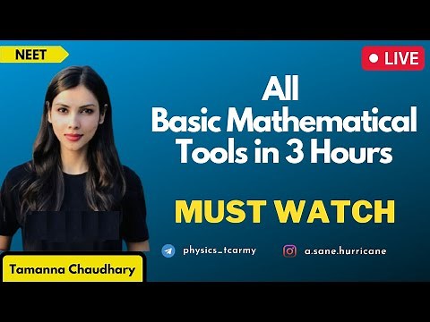 All Basic Mathematical Tools for NEET 2022 in 3 Hours | Must Watch | Tamanna Chaudhary