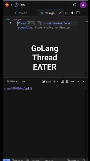 Go thread eater: Go Vs C thread usage #golang #cprogramming #programming