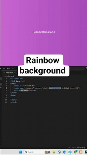 Create a Rainbow Background with CSS | Gradient Animation | Code Skillzz
