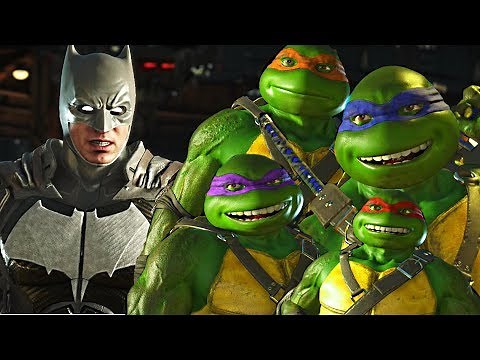 Injustice 2 - Ninja Turtles vs Batman All Intro Dialogue