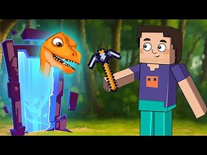 Minecraft Song | T-rex Dinosaur Adventure - Preschool Songs & Nursery Rhymes