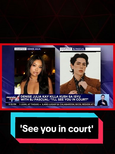 Magkita na lang sa korte sina #DeniseJulia at Killa Kush — ito ang mismong sagot ni Denise sa Instagram chat nila ni Kush. #News5 #FrontlineTonight #NewsPH #EntertainmentNewsPH