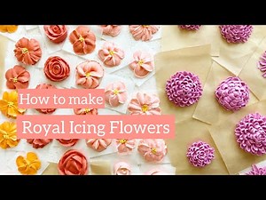 How to Pipe Flowers with Royal Icing: Chrysanthemum flower