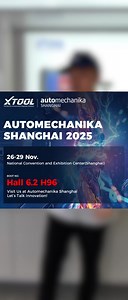 3.9K views · 92 reactions | Welcome to 2025 Shanghai Automechanika! Nov 26th-29th – meet us at Hall 6.2, Auto Service Area B, Booth H96!#XTOOL#Shanghai#TechTok#GadgetGoals#CoolGadgets#CarPerformance#CarTok | Xtooltech | Facebook