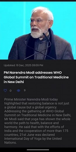 Modi advocates for a balanced life approach