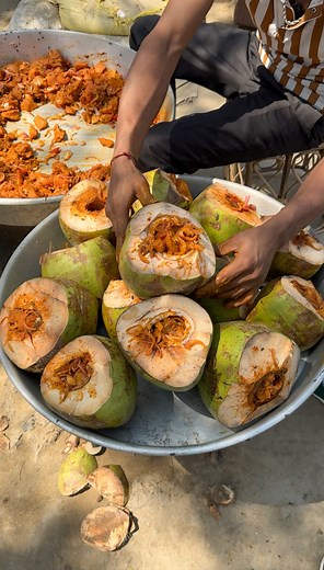 83K views · 304 reactions | Cooking the most famous Elaneer Chicken in coconuts | Yourbrownfoodie | Facebook