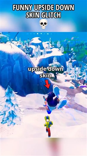FUNNY UPSIDE DOWN SKIN GLITCH in Fortnite Chapter 7 Season 2 💀 #fortnite #shorts #gaming