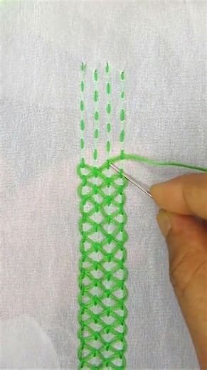 😍So nice❤️‍🔥borderline hand embroidery tutorial! #embroidery #design #loopstitch #shorts ...