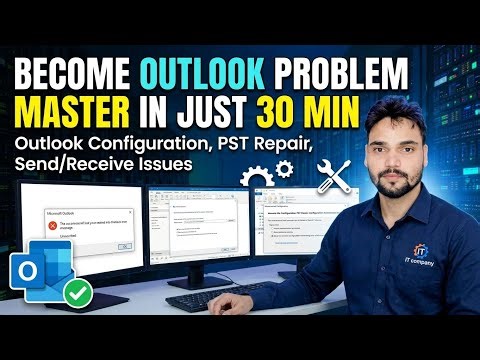 Outlook Full Setup & Error Fix Guide 🔥 IMAP POP PST ScanPST Profile Setup