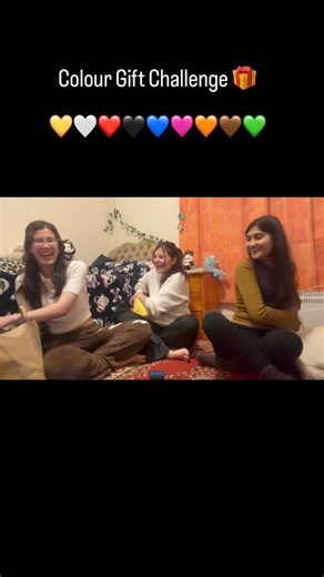 Manpreet Kaur ✨ on Instagram: "Tried this viral colour gift challenge and now we’re obsessed 😂🎨 [ viral colour challenge, colour gift exchange challenge, color gift challenge reels, friends gift challenge, trending reels challenge, colour game challenge, viral gift game, best friends reels, trending instagram challenge] #colourgiftchallenge #trending #friends #instagram #instagramreels"