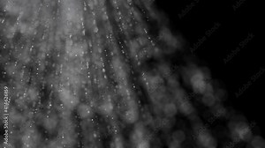 Shower water is flowing in slow motion, macro shot. The shower is turned on, the stream goes down infinity. Viedo is loopable.