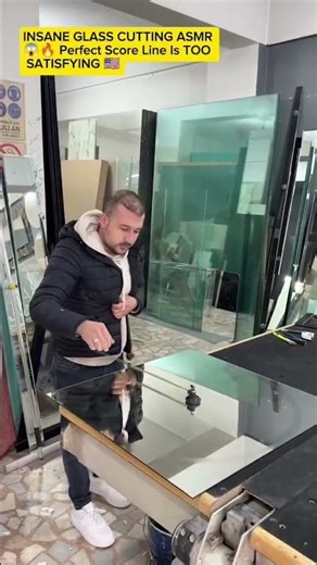 INSANE GLASS CUTTING ASMR 😱🔥 Perfect Score Line Is TOO SATISFYING 🇺🇸