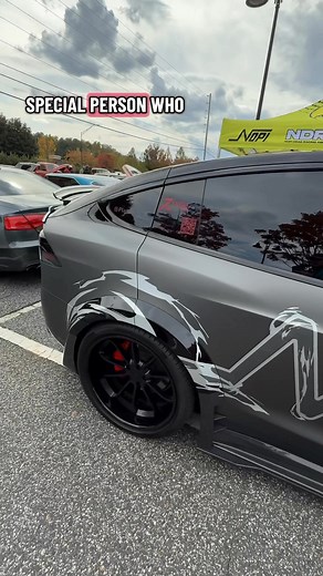 Tesla with a wide body kit added. Looks better but still electric. | A Bedgood