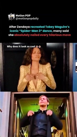 zendaya recreated tobey maguire's spider man 3 dance #zendaya