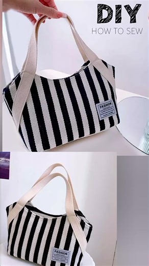 Sew a Simple Everyday Tote Bag at Home from Fabric | Relaxing ASMR Sewing Tutorial #totebag #asmrsewing #sewingtutorial #foryou #fyp