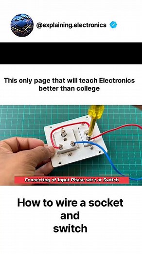 Electronics l Electrical l Physics on Instagram: "Wiring Basis (Part 1) Socket and Switch Follow @explaining.electronics for more ❤️🫴 #physics #engineers #electronics #science #engineering #nature #electrical #reels #wiring #electrician #basics #explore #explorepage"
