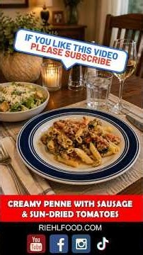 CREAMY PENNE WITH SAUSAGE & SUN-DRIED TOMATOES