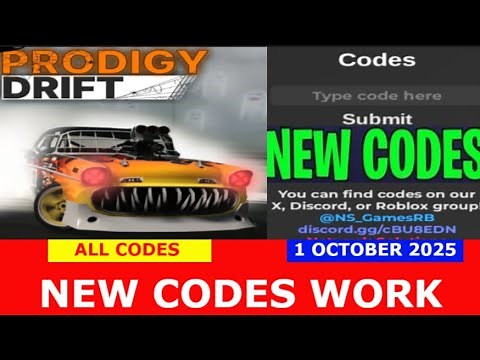 *NEW CODES* [HW🎃] Prodigy Drift ROBLOX | ALL CODES | November 1, 2025