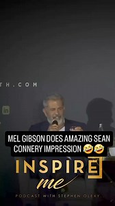 16K views · 686 reactions | Mel Gibson does amazing Sean Connery impression 藍 See this amazing interview now only on our YouTube (Link in Bio) You can also listen across all major streaming platforms (just search Inspire Me Podcast) #melgibson #inspiremepodcast #melgibsonpodcast #leathalweapon #inapiration | An Experience With | Facebook