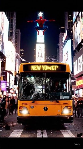 Spider Man STOPS Runaway Bus in NYC 🚍🕷️ Epic Viral Rescue Scene