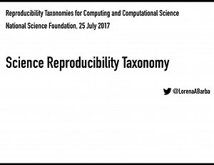 Science Reproducibility Taxonomy