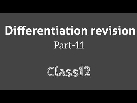 Differentiation revision part-11 | class12 | isc | cbse