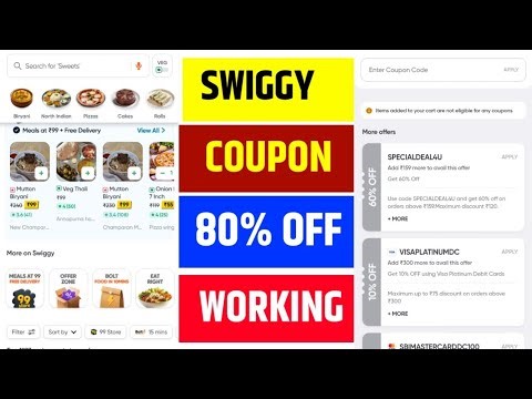 Swiggy 234 Off + Free Food Offer Today || swiggy coupon code today