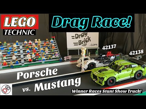 LEGO Technic Car Porsche Formula E 42137, Mustang Shelby GT500 42138, Stunt Show Truck 42106