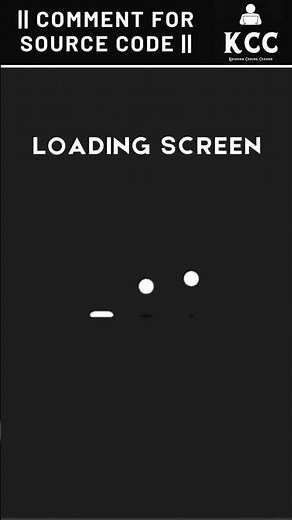 Loading Screen Animation || HTML CSS || Krishna Coding Corner
