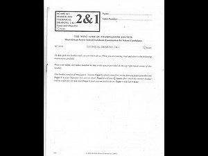 Answers to 2016 WAEC May June Technical Drawing Objective Questions