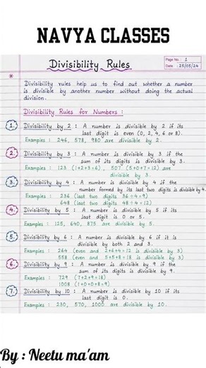 Divisibility Rules 1 to 20 in One Shot 🔥 | Maths Shorts #shorts