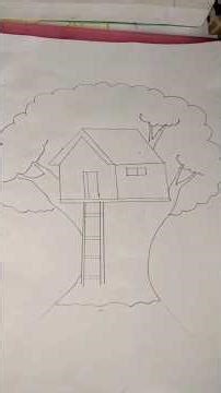 how to draw a tree house drawing | tree house drawing #quickdrawing #pencilsketchings #pencildraw