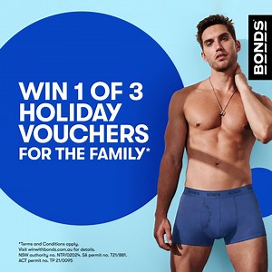 3K views · 34 reactions | Shop now for your chance to win 1 of 3 holiday vouchers! To enter, purchase any BONDS or BONDS Explorer product at BIG W and visit winwithbonds.com ...just in time for Father's Day. | BIG W | Facebook