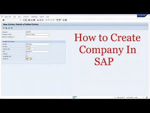Sap Fico Tutorials : How to define or create company in SAP - Sap FiCO Videos