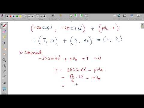 Applied Maths - 6. Example3 equilibrium of a pulley system