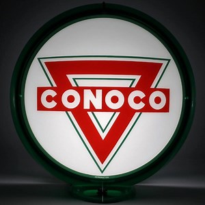 13.5" Conoco Gas Pump Globe WITH or WITHOUT Heavy Duty Light Base Utah Memorabilia Conoco Red Triangle Gas Station Theme Petro Advertising - Etsy