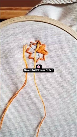 🌸 Simple & Beautiful Flower Embroidery | Easy for Beginners 🌸#art