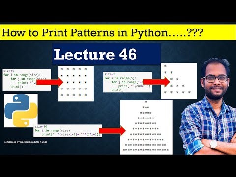 Python for Beginners || Python Pattern Printing || Right Angle Triangle ||Pyramid|| Inverted Pyramid