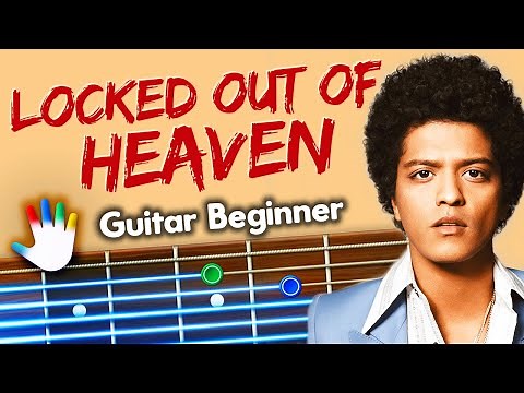 Locked Out Of Heaven Guitar Lessons for Beginners Bruno Mars Tutorial | Easy Chords + Backing Track