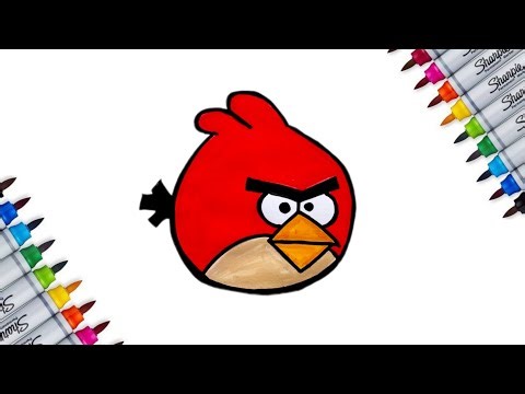 Angry bird drawing super easy