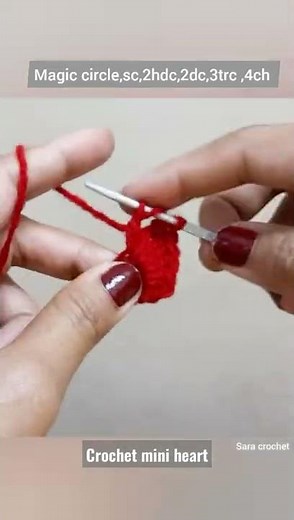 how to crochet mini hearts pattern 5min diy