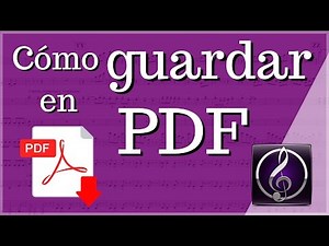 Cómo guardar en PDF en Sibelius tutorial