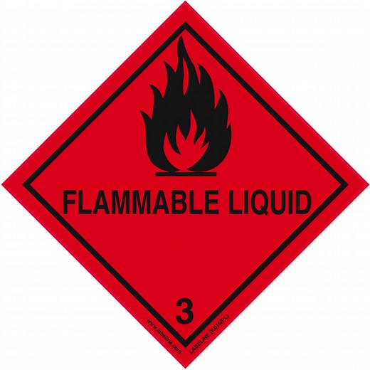 Class 3 Flammable Liquid Label – Code K016