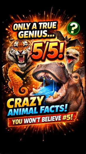 Amazing Animal Facts Quiz Challenge 🐯 🦛 #quiz #trivia #triviaquiz #gkquiz #shortsquiz #animalquiz