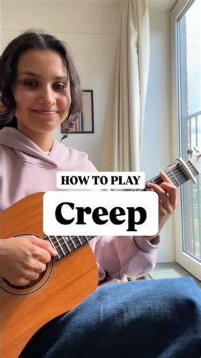 How to play Creep - Radiohead on Guitar (EASY Tutorial) 🎸 #shorts