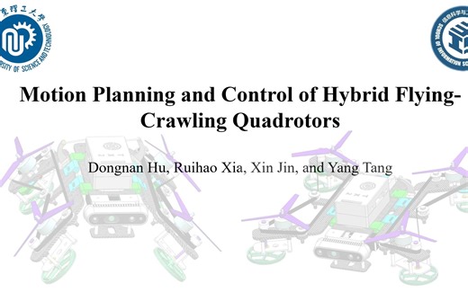 Trajectory Planning and Tracking of Hybrid Flying-Crawling Quadrotors
