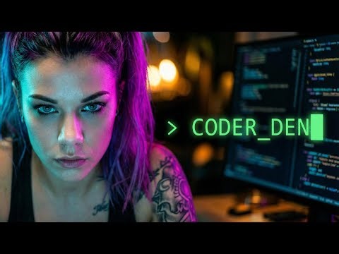 CODER'S DEN | Cozy Dark Synthwave for Programming & Concentration