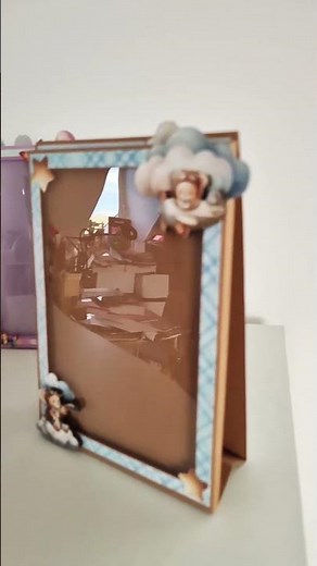 cadre photo tuto disponible sur la chaîne #scrapbooking #diy #tutorial #scrap #bebe #cadeaudenoel
