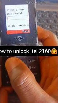 How to unlock Itel 2160 with free software ✅