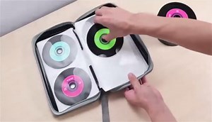 96 Capacity CD Case,Purple Hard Plastic CD/DVD Holder Portable Wallet